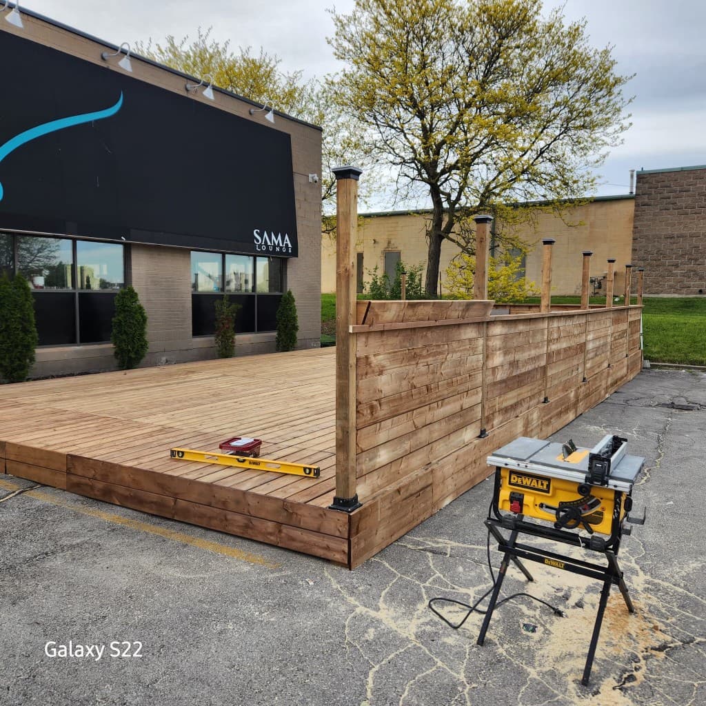 Deck building by Byout Renovations in Niagara